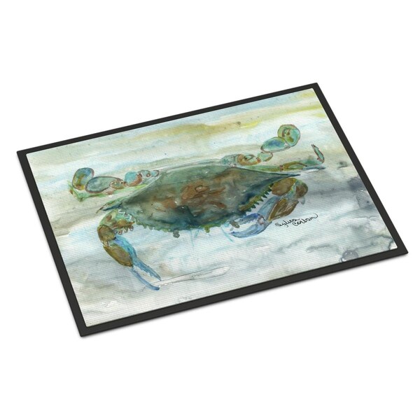 Carolines Treasures 18 x 27 in. Crab a leg up Watercolor Indoor or Outdoor Mat SC2002MAT - main